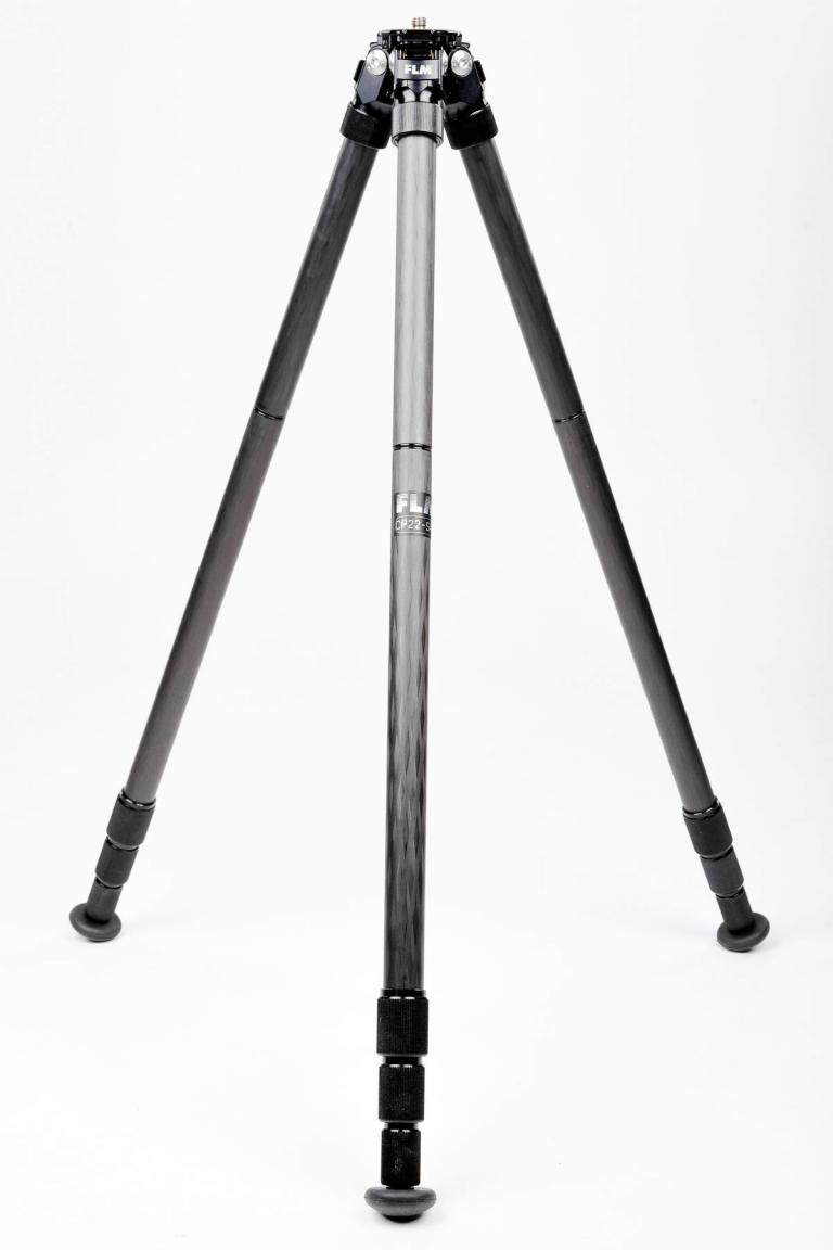 FLM CP-22 S4 II tripod, carbon-aluminum hybrid construction.