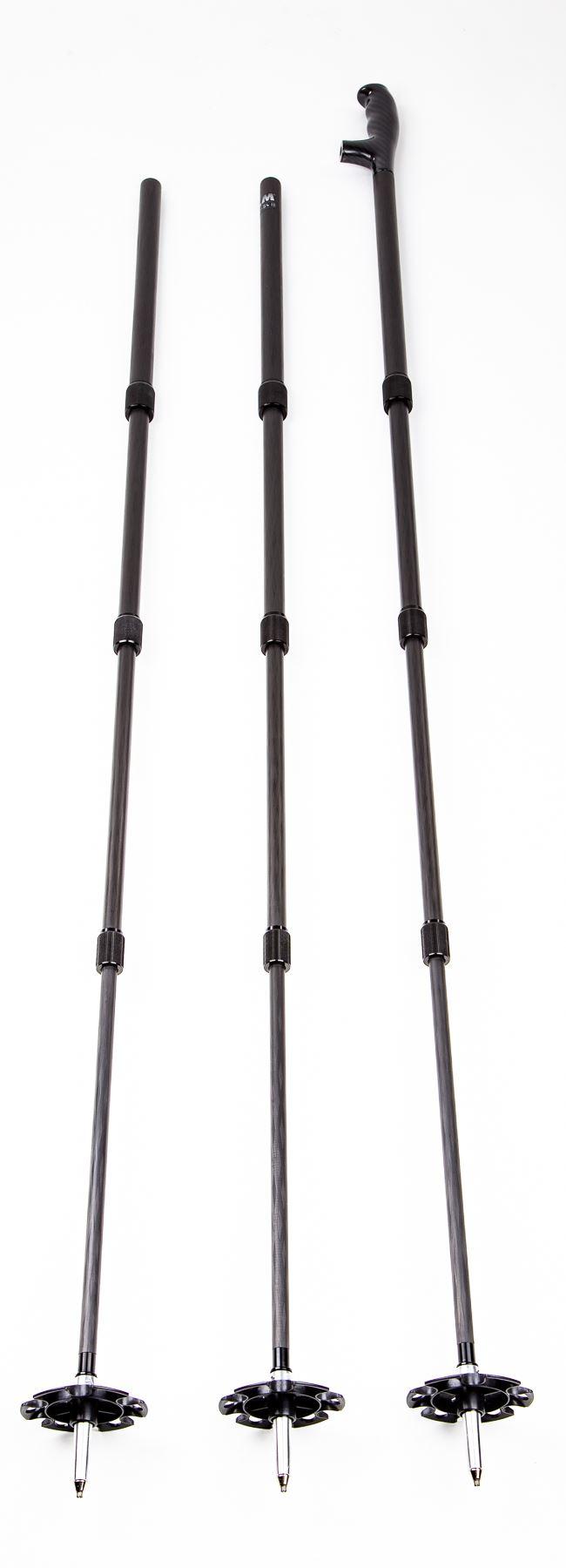 FLM CP-22 S4 II tripod, carbon-aluminum hybrid construction, nordic walking sticks.