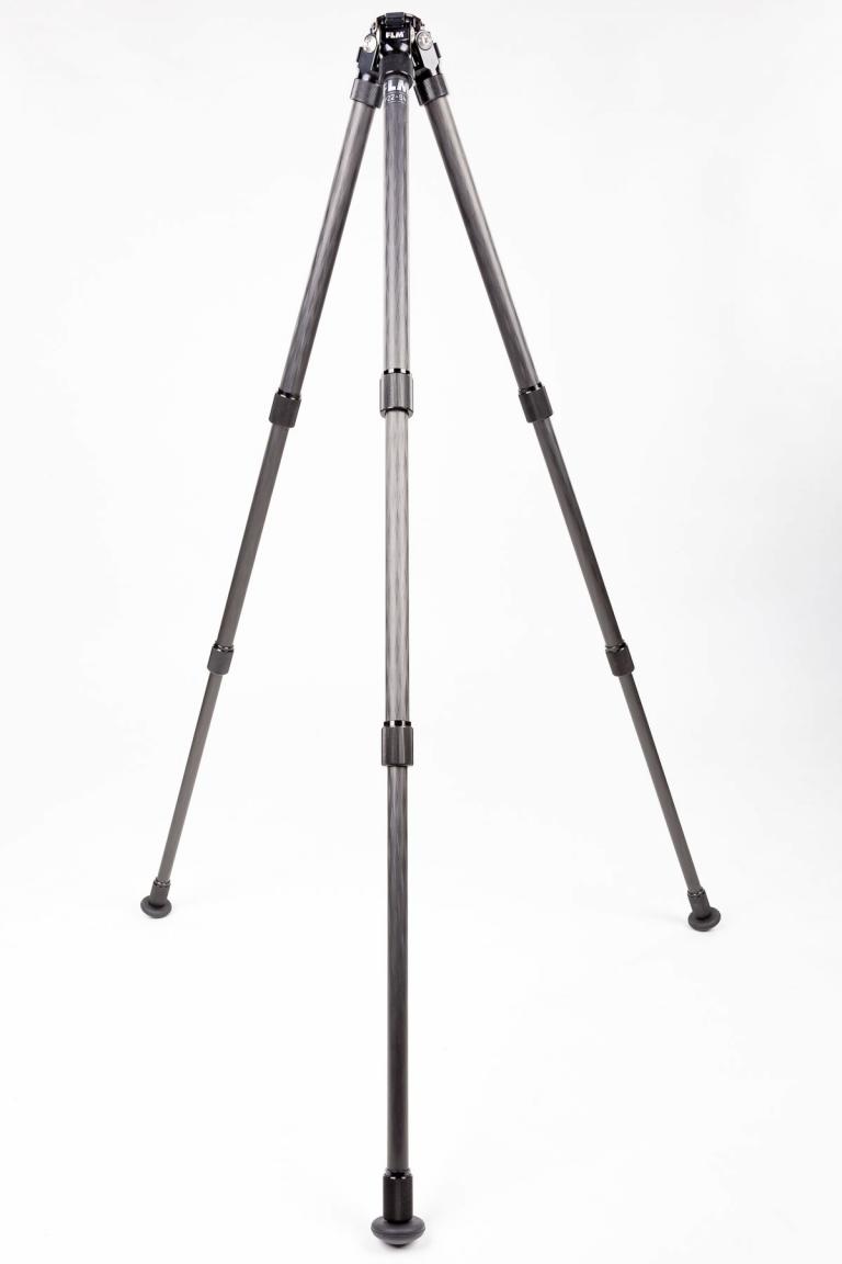 FLM CP-22 S4 II tripod, carbon-aluminum hybrid construction.
