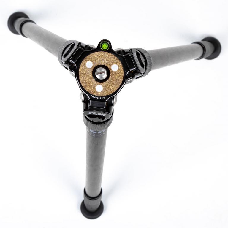 FLM CP-22 S4 II tripod, carbon-aluminum hybrid construction.