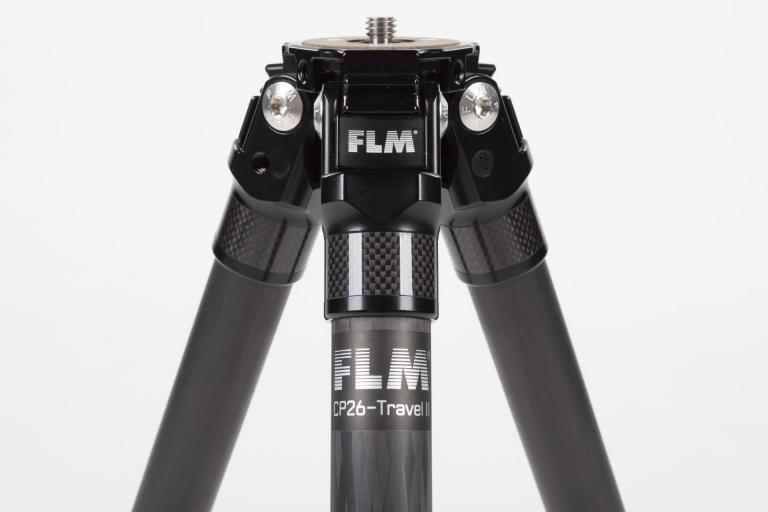FLM CP-26 Travel II tripod, carbon-aluminum hybrid construction.