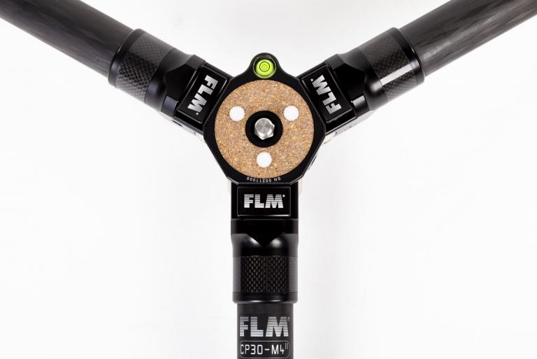 FLM CP-30 M4 II tripod, carbon-aluminum hybrid construction.