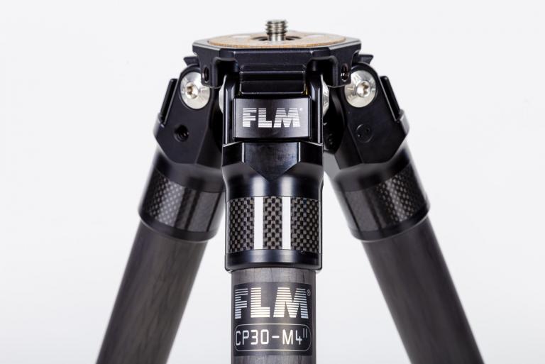FLM CP-30 M4 II tripod, carbon-aluminum hybrid construction.