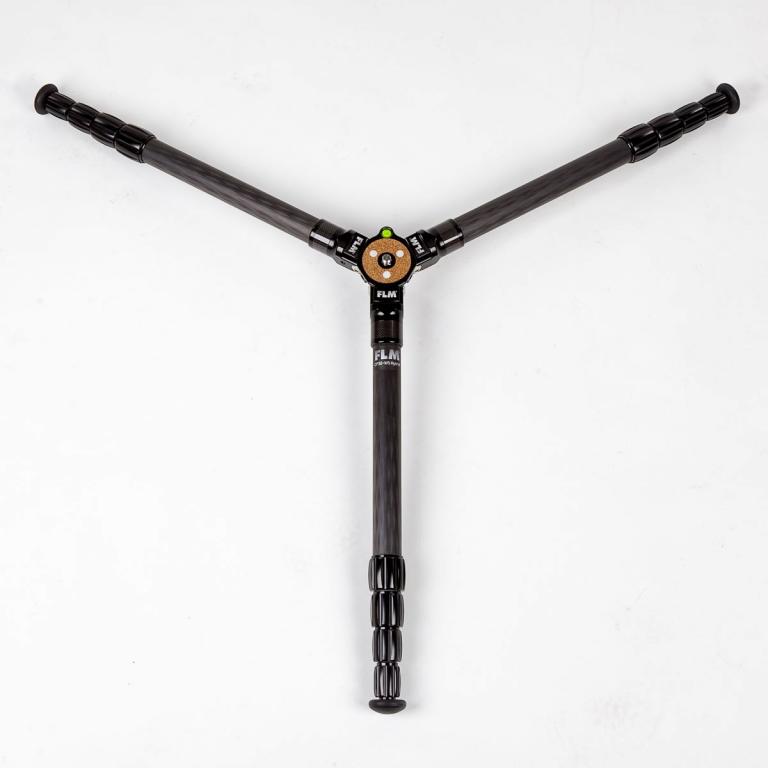 FLM CP-30 M5 II tripod, carbon-aluminum hybrid construction.