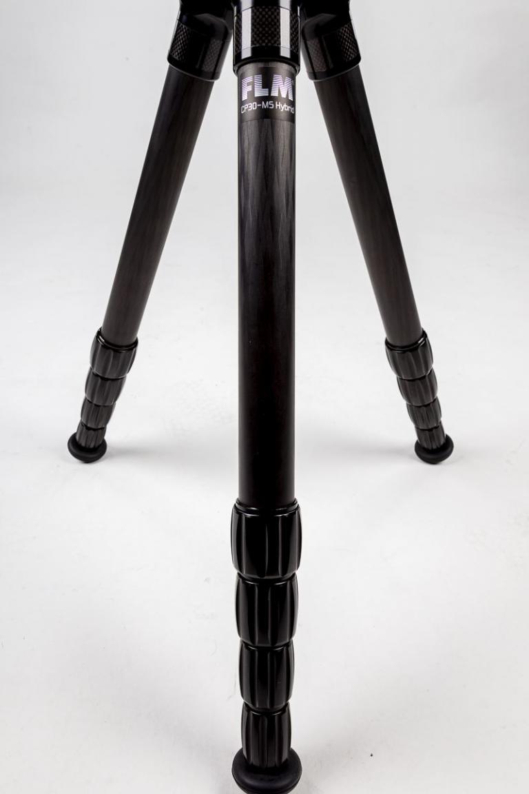 FLM CP-30 M5 II tripod, carbon-aluminum hybrid construction.