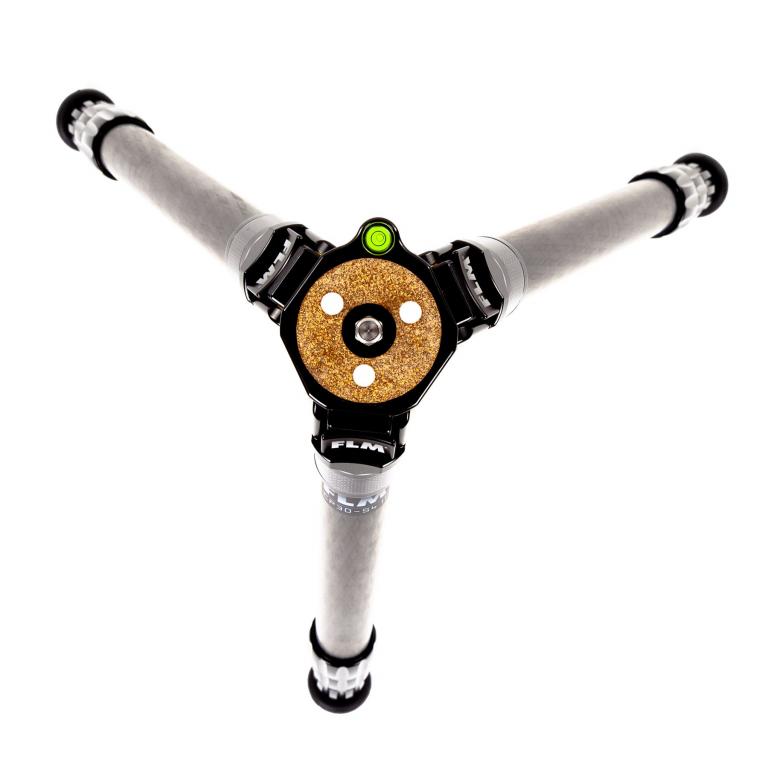 FLM CP-30 S4 II tripod, carbon-aluminum hybrid construction.